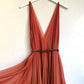 Vintage A Line V Neck Party Gowns Evening Dresses         S7162