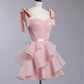 chic ball gown pink organza homecoming dress 16th birthday outfits    S5342