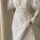 Lace High Neck Long Wedding Dress Modest Princess Bridal Gown      S7102