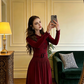 Red fitted long elegant ball gown/bridal dress R8610