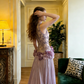 Light purple sleeveless fitted long elegant ball gown, bridal dress R8579