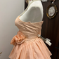 Pink tube top waist slim cake skirt homecoming dress R4305