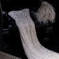 White sequined strapless shawl fitted long ball gown/bridal dress R8823