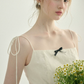 Cream White Tiered Ruffle Mini Dress Women With Tie Straps And Bow Detail R9487