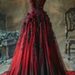 Vintage A Line Tulle Appliques Prom Party Dresses Ombre Evening Prom Dresses         S7151