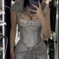 Silver formal dress Sexy Mermaid Long Evening Dresses Prom Gown     S6956