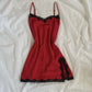Cute Red A line Straps Party Dress Homecoming Dress   S7058
