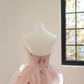 Light pink strapless, fitted waist, full skirt, long ball gown, bridal dress R8518