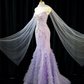 Light purple strapless, fitted, bodycon, sexy long ball gown/bridal dress R8943