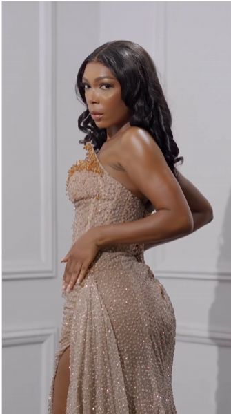 Shiny Long Prom Dress With Split,Charming Evening Gown          S6173