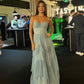 A Line Shinny Tulle Long Prom Dress Evening Party Dress     S7078