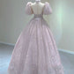 Pink A-Line Beaded Sequin Long Prom Party Dress Formal Evening Dress         S7175