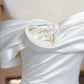 White off-the-shoulder fitted long elegant ball gown/bridal dress R8306