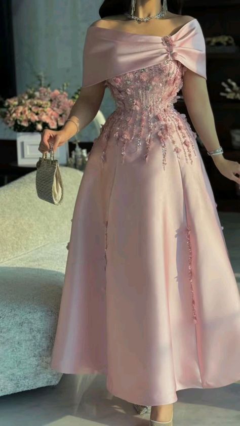 A Line Pink Off Shoulder Birthday Party Dresses Prom Dresses     S7050