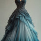 A Line Ombre Vintage Sweetheart Long Prom Dress Evening Dress        S7131
