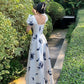 A Line Puff Sleeves Evening Dress Prom Dress     S7043