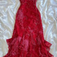 Red Chiffon Long Prom Dress Evening Party Dress     S7077