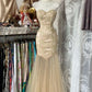 Champagne Strapless Prom Party Dress Formal Evening Dress         S7182