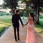 Pink Off Shoulder Long Evening Dress Sexy Party Dresses Prom Dress         S7186