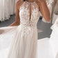 Tulle Lace Wedding Dresses Long Bridal Gown      S7146