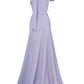 A Line One Shoulder Lilac Prom Dress Long Evening Party Dress     S7022