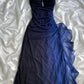 Vintage sparkle midnight blue evening gown      S6997