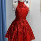 Red Dress Short Hoco Dress Sexy Party Homecoming Dresses        S1397
