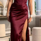 Sexy Off Shoulder Burgundy Long Prom Dress for Women,Elegant Evening Dress      S7241