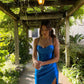 Royal Blue Long Evening Dress Sleeveless Sexy Formal Dress     S7035