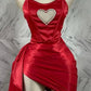 Red Short Party Dress, Birthday Outfits, Homecoming Dress    S6986