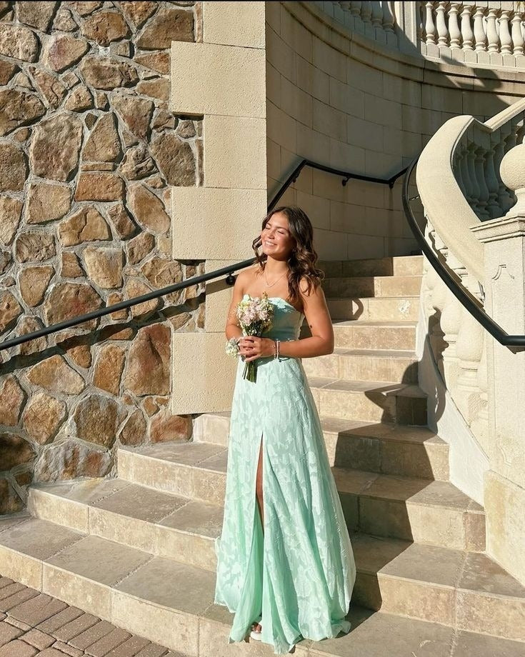 Mint Green Long Formal Dress Evening Dress     S7013