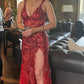 Straps Applique Long Prom Evening Dress      S5312