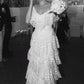 A Line Vintage Off Shoulder Long Wedding Dress     S7071