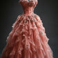 A Line Sweetheart Neckline Quinceanera Strapless Sweet 16 3D Flowers Party Ball Gown     S7233