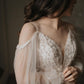 A Line Tulle Off Shoulder wedding dress Elegant Princess Bridal Gown        S7052
