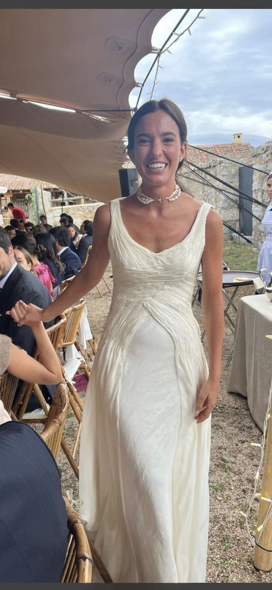 A Line Ivory Wedding Dress Princess Bridal Gown        S6963