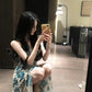 Y2K Romantic Halter Neck Floral Maxi Dress with Smocked Waist R9147