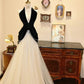 Deep V Neck Long Stunning Vintage Evening Gown Prom Dress       S7262