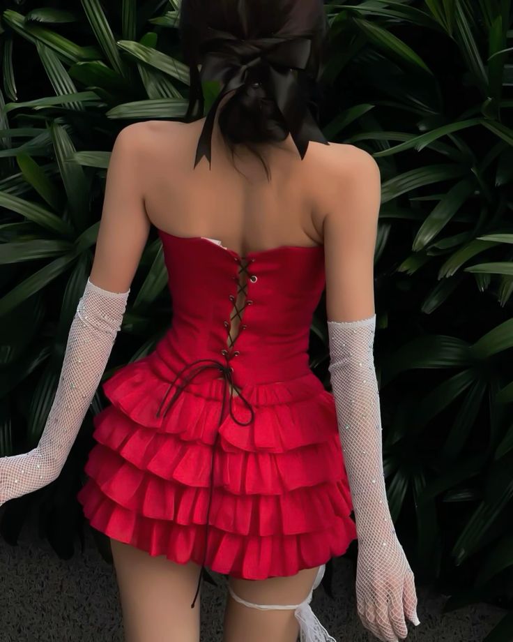 Red Short Party Dress, Birthday Outfits, Homecoming Dress    S6999