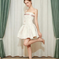 Sweet Spaghetti Strap Tiered Mini Dress with Bow and Ruffle R9150