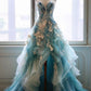 A Line Tulle Ball Gown Formal Dress,High Low Evening Gowns         S7098