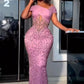 Off Shoulder Mermaid Elegant Evening Gowns Long Prom Dress     S7224