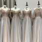 Slate Blue Embroidered Waist-Cinching Fitted Sister Ball Gown, Bridesmaid Dress R5968