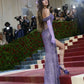 Shinny Long Evening Dress Sleeveless Sexy Formal Dress     S7041