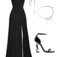 Black Simple Long Evening Dresses Prom Gown     S6959