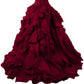 Burgundy Evening Gowns,Ball Gown Formal Dress,Evening Gowns For Teens        S7057