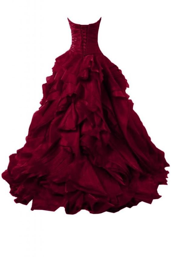 Burgundy Evening Gowns,Ball Gown Formal Dress,Evening Gowns For Teens        S7057