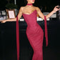 Burgundy Long Evening Dress Sexy Party Dresses Prom Dress         S7187