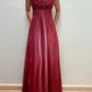 Elegant A Line Burgundy Long Prom Dress Evening Party Dress     S7074