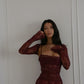 Lace Evening Dresses for Women Sexy Mermaid Long Sleeves Prom Gown     S6968